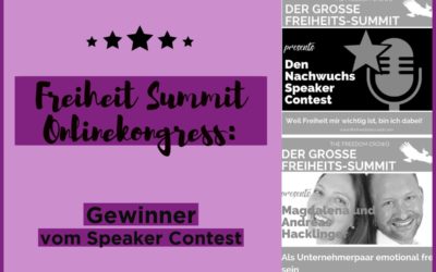 Freiheit Summit Onlinekongress: Gewinner vom Speaker Contest