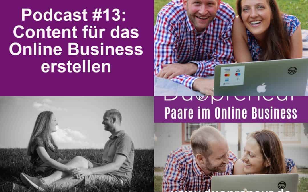Inhalte für das Online Business erstellen – Folge 13 vom Duopreneur-Podcast